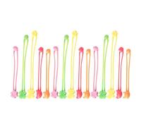 KICHOUSE 15 Pcs Silicone Lunch Box Elastic Straps, Easy to Use Multifunctional Silicone Ties Band for Kitchen Use, for Cooking Books and Vegetables, Strong and Sturdy Bento Accessories