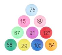 KICHOUSE 150Pcs Numbered Pong Balls Multicolour Assorted Lottery Drawing Balls for Bingo Game Party Decoration Numbers 1-150