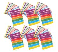 KICHOUSE 150pcs Rainbow Scalloped Edge Bulletin Board Borders Nonfading Decorative Paper Trim for Classroom Science Fair School Project Presentation and Party Decoration