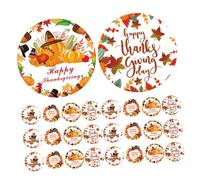 KICHOUSE 160pcs Thanksgiving Labels Stickers Vibrant Fall Adhesive Tags for Crafts Party Favors Holiday Wrapping and Seasonal Decorations Non-Fade Design