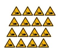 KICHOUSE 16pcs Pinch Point Label Sticker with High Definition Printing and Self-adhesive Vinyl Material for Workplace Safety in Schools and Hospitals, Machine Safety Warning Sign Decal