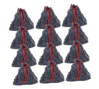 KICHOUSE 16pcs Plastic Volcano with Realistic Lava Effect for Science Projects and Educational Displays Miniature Erupting Volcano Model for Classroom Teaching Dinosaur Scene Decoration and