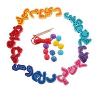 KICHOUSE 1Set Arabic Alphabet Beading Educational Puzzle for Develops Cognitive Skills and Hand Eye Coordination for Early Learning Learning