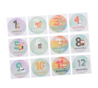 KICHOUSE 1set Creative Month Stickers Photo Props for Newborns Easy Use Adhesive Decals to Capture Growth