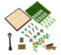 KICHOUSE 1Set Miniature Vegetable Farm Model for Dollhouse Realistic Farm Supplies Friendly Enhances Family Bonding Motor Skills for Sand Table Decorations