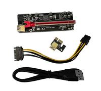 KICHOUSE 1set Pci-e to Riser Adapter Usb Pci Express Data Transmission Easy Installation for Gpu Support Desktops