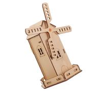 KICHOUSE 1Set Solar Power Wooden Windmill Science Kit for DIY Educational for Science Experiments Easy Assembly Lightweight Design Promotes Observation and Thinking Skills