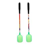 KICHOUSE 2-piece Stainless Steel Fishing Bait Spoon Telescopic Pole Fish Feeder Holder Portable Lure Trap Spoon for Outdoor Angling