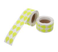 KICHOUSE 2 Rolls Writable Neon Fluorescent Water Drop Labels Self-Adhesive Stickers for Mason Jars Kitchen Organizing Color Coding Tags Multipurpose