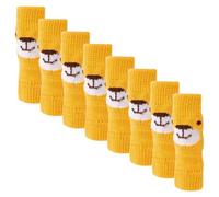 KICHOUSE 2 Sets Anti-slip Dog Socks for Small Dogs, Cotton and Polyester Material, Protects from Snow and Ice, Stylish Yellow Puppy Leg Covers, for Winter Outdoor Use