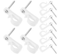 KICHOUSE 20 Sets White Light Hanger Hooks for String Lights with Easy Installation and Sturdy Plastic and Metal Material, for Outdoor Hanging Needs and Featuring A Sl ppearance