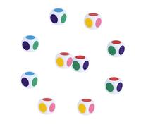 KICHOUSE 20Pcs Acrylic Teaching Dices for Cognitive Game Props Educational Math Learning Tool Interactive Counting Dices for Fun Activities