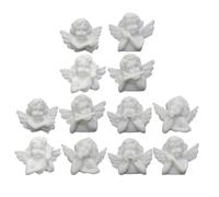 KICHOUSE 20pcs Angel Wing Charms White Resin for Handmade Craft Projects | Baroque Style Details, Elegant Charming Shape, DIY Jewellery and Hair Clip Decoration Accents, 20 Pieces