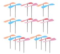 KICHOUSE 20pcs Bamboo Dragonfly Hand Rubbing Propeller for - Small Outdoor Flying Helicopter, Creative DIY ’s Party Favors and Playthings