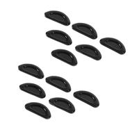 KICHOUSE 20pcs Black Soft Silicone Anti-slip D-shaped Nose Pads for Glasses and Sunglasses Comfortable Pressure Relief Replaceable Adhesive Nose Grips for Eyewear Frames