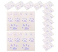 KICHOUSE 20pcs Blue Cat Paw Print Temporary Tattoos Thermochromic Technology, Reusable Water Transfer Stickers for Arm and Neck, Easy Application Mini Heat Reactive Body Art for Cosplay