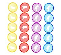 KICHOUSE 20Pcs Colored Binding Plastic Discs for Loose Leaf Notebooks Notebook Binder Rings Lightweight and Chic Design for School Office and Home Use