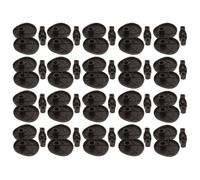KICHOUSE 20pcs Doll Foot Accessories Doll Soles for Crafting for Crafting DIY Miniature Unfinished Shoes DIY Black
