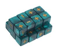 KICHOUSE 20pcs Educational Math Dice for Classroom Teaching Supplies Multiple Sided Arithmetic Symbols Dice for Hand-eye Coordination and Learning Fun