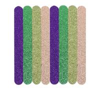 KICHOUSE 20Pcs Glitter Nail Files Buffers for Natural Acrylic Nails Care Tools for Manicure Pedicure Use by Art Learners and Professionals Random Color