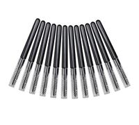KICHOUSE 20pcs Portable Eyebrow Eyelash Brush Set with Lid, Small Nylon Brow Combs and Plastic Caps for Precise Makeup Application and On-the-go Touch-ups