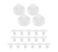 KICHOUSE 20pcs Replacement Canopy Bolts: Shed Accessories for Car Shelters - Compatible with Suncast Storage Sheds - Rust Resistant Pergola Mounting Hardware for Garden Shanty White