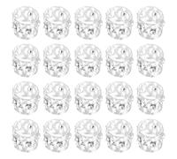 KICHOUSE 20pcs Rhinestone Hair Rings for Braids Silver Hair with Ventilated Craftsmanship and Comfortable Fit for Dreadlocks for Parties and Performances