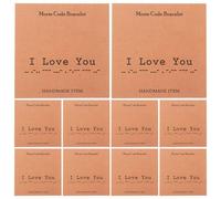 KICHOUSE 20Pcs Romantic Morse Code Learning Flash Cards - Unique Couple Love Cards for Wedding, Anniversary, Valentine’S Day, Special Holiday Greetings for Him and Her