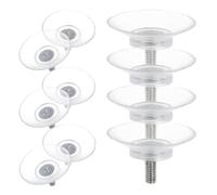KICHOUSE 20pcs Suction Cup Hooks M4*8 Screwed Wall Holders with PVC Pads Round Shape Space-Saving Storage Heavy Duty Resistant to Aging for Bathroom and Office Glass Tables and Windows