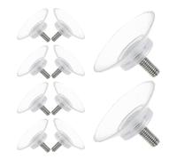 KICHOUSE 20pcs Suction Cups for Glass with M4*8 Screwed PVC Pads, Round Multipurpose Wall Hooks for Small Decorations and Wreaths, Space-Saving Storage Solution for Bathroom and Office