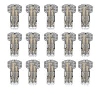 KICHOUSE 20pcs T Tap Wire Connector 3 Way 2 Pin Solderless Splice Connector for Cables and Switch Wiring, Strong Clamping Force, PC and Brass Material, for Urgent Wiring Jobs and Home
