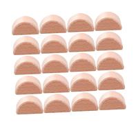 KICHOUSE 20pcs Wooden Geometric Building Blocks Educational for Safe Wood Teaching Blocks for Creative Play and Imagination for Boys and Half Round Shape