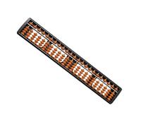 KICHOUSE 23-Row ABS Chinese Bead Arithmetic Abacus for Students, Educational 5-Bead Counting Frame in Brown, Classroom Training Tool for Math Learning and Accountant Practice