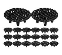 KICHOUSE 24pcs Plant Riser - Flower Pot Elevator Mesh Pads - 4 Inch Heavy Duty Plastic Pot Feet Risers - Improved Airflow Drainage for Indoor Plants