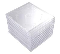 KICHOUSE 25PCS Transparent CD Cases Double Disc Holder Portable Dvd Storage Boxes for Home Cinema Studio Clear Media Video Storage Compact and Easy to Carry