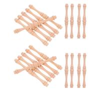 KICHOUSE 25pcs Unpainted Solid Wood Balusters Spindles for Staircase Railing Indoor, Rustic Carved Wooden Pillars for Home Cabinet and Stair Decoration