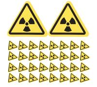 KICHOUSE 290pcs Radiation Warning Labels Adhesive Anti-Slip Stickers for Electrical and Nuclear Safety Caution Signs Do Not Touch Decals for Labs and Equipment