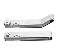 KICHOUSE 2pc High-precision Gap Gauge Feeler Gauges Spring Steel Feeler Set Scale Accurate Measurement Silver for Measuring and Machining 7.27x7.27x1.10in
