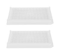 KICHOUSE 2pcs 96 Well Surface Treated Plastic Cell Culture Plate with Flat Bottom and Optimized Well Spacing, Compatible with Elisa Reader for Biochemistry Analysis Assays and Tissue
