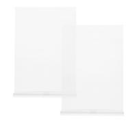 KICHOUSE 2pcs Acrylic T-Shape Display Sign Stand Double Sided Flyer Holder with Slant Back for Easy Access to Product Information, for Restaurant Table Menus and Office Use
