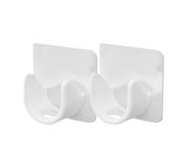 KICHOUSE 2Pcs Adhesive Shower Curtain Rod Holders Simple Design Heavy Duty Plastic Easy to Clean Protects Bathtub Tiles Suitable for 1.8Cm Diameter Rod Home Use