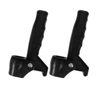 KICHOUSE 2pcs Adjustable Walking Stick Second Handles for 22mm Diameter Tubes, Black Plastic Cane Handle Grips with Strong Support and Antislip Feature, for Elderly Travel and Home Use