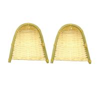 KICHOUSE 2Pcs Bamboo Woven Dustpan Handicrafts Decorative Dustpan for Photography Props Natural Bamboo Artware for Home Decor Easy to Clean