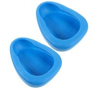 KICHOUSE 2pcs Bedpans for Elderly Women Bedridden Patients Antileak Curved Edges and Smooth Plastic Surface, Contoured Plastic Bedpans for Family Caregiving and Hospital Beds