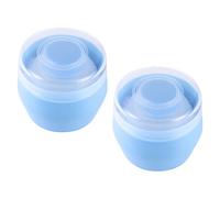 KICHOUSE 2pcs Body Powder Puff with Storage Box Soft Talcum Powder Applicator Made of Sturdy Pp Material Does Not Deform for Daily Body Care