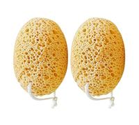 KICHOUSE 2pcs Body Shower Bath Sponges with Polymeric Sponge Material, Fully Absorb Bath Liquid, Lanyard Design, Simple Practical Use for Skin Exfoliating and Deep Cleansing During Holidays
