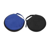 KICHOUSE 2pcs CD Storage Case with 20 Capacity, Water-Resistant Oxford Cloth Portable Disc Holder Bag for Car Use, Easy Accessibility CD Organizer the Go