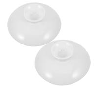 KICHOUSE 2pcs Ceramic Tea Cup Replacement Lids 8.2cm Pure White Teapot Accessory with Lid Holder, Compatible for Tea Kettle and Home Kitchen Use