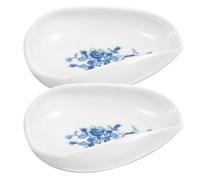 KICHOUSE 2pcs Ceramic Tea Scoops White Smooth-Glaze Practical Tea Spoons Easy to Clean Does Not Hurt Hands for Home and Restaurant Use