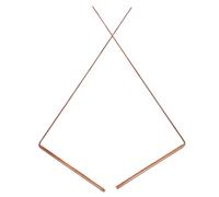 KICHOUSE 2pcs Copper Dowsing Rods Sturdy Divining Tool with Flexible Rotation for Water Source Finding and Paranormal Exploration, Portable and Reusable Ghost Hunting Equipment